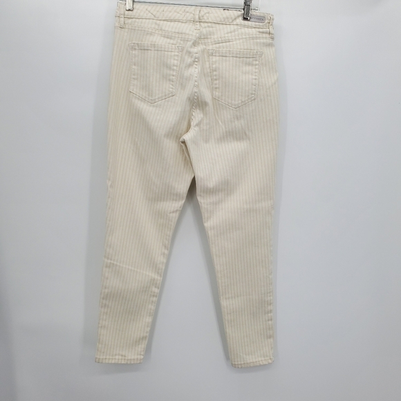Sanctuary ivory social ankle skinny high rise railroad stripe jeans size 30 - Picture 2 of 6